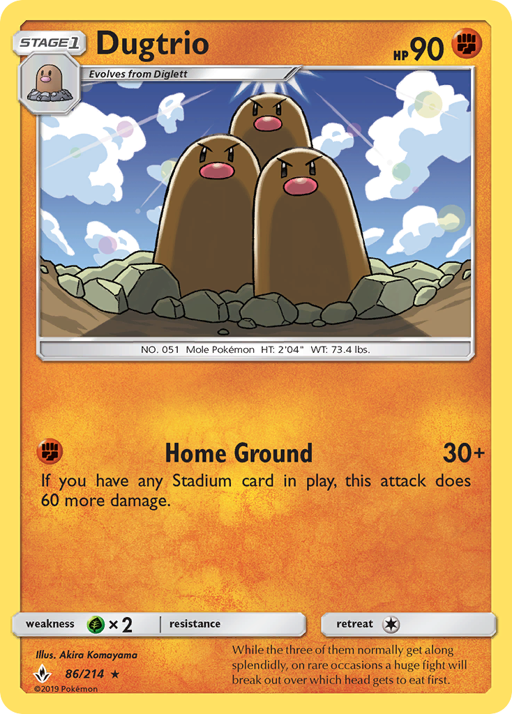 Dugtrio (86/214) [Soleil et Lune : Liens ininterrompus] 