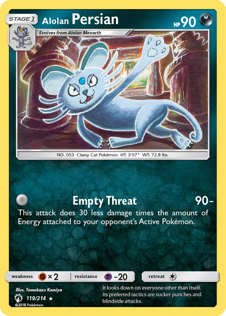Alolan Persian (119/214) [Soleil et Lune : Tonnerre Perdu] 