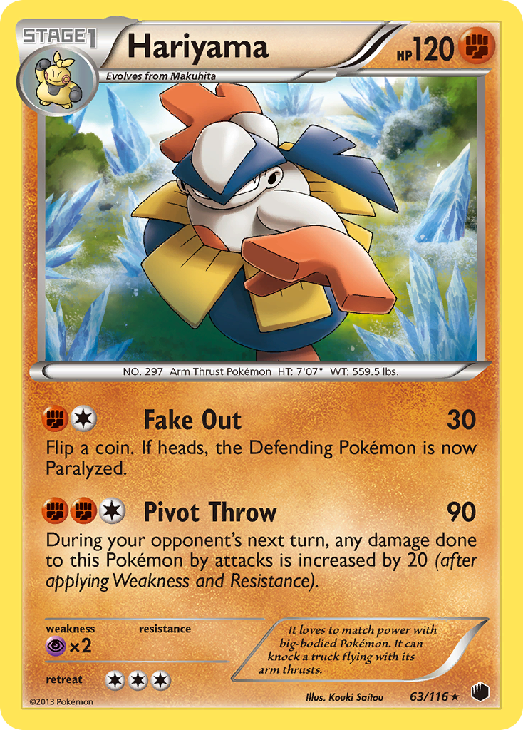 Hariyama (63/116) [Noir et blanc : Plasma Freeze] 