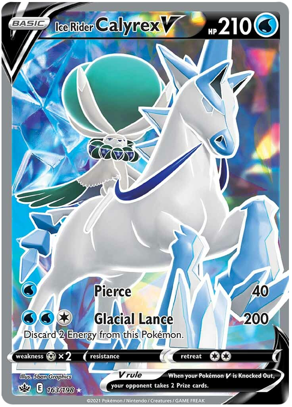 Ice Rider Calyrex V (163/198) [Épée et bouclier : Règne glacial] 