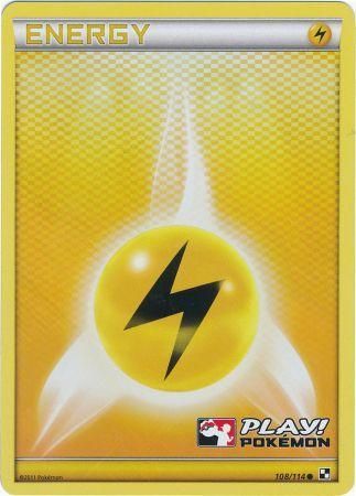 Lightning Energy (108/114) (Play Pokemon Promo) [Noir et blanc : ensemble de base] 