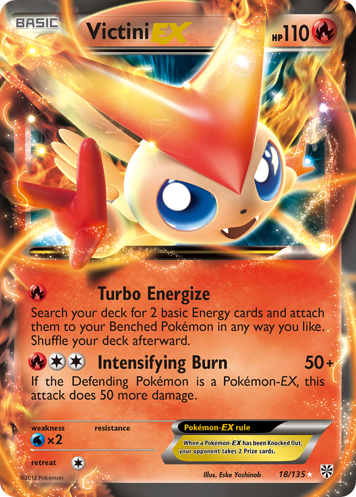 Victini EX (18/135) [Noir et blanc : Tempête de plasma] 