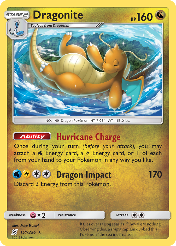 Dragonite (151/236) (Cosmos Holo) [Sun & Moon: Unified Minds]