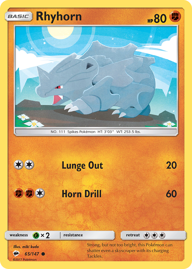 Rhyhorn (65/147) [Soleil et Lune : Ombres Brûlantes] 