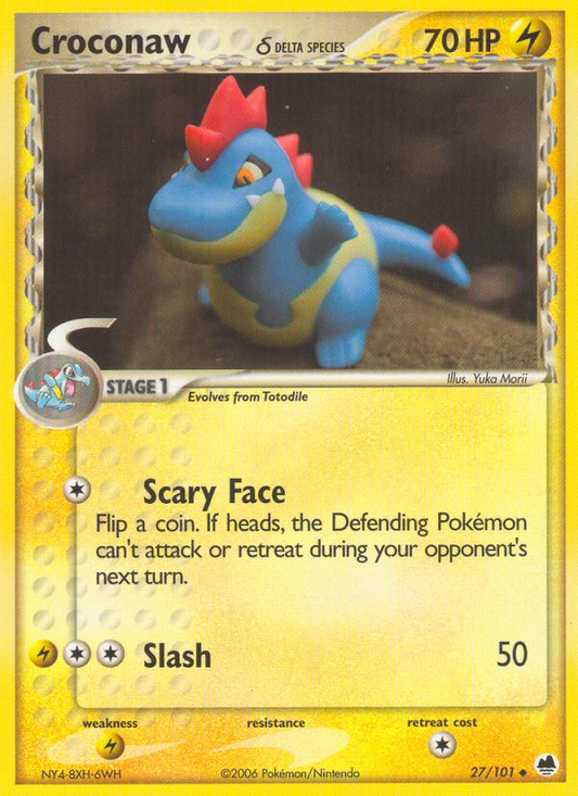 Croconaw (27/101) (Delta Species) [EX: Dragon Frontiers][Yuka Morii]