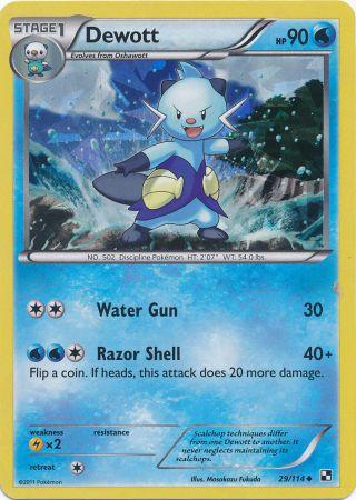Dewott (29/114) (Cracked Ice Holo) [Noir et blanc : ensemble de base] 
