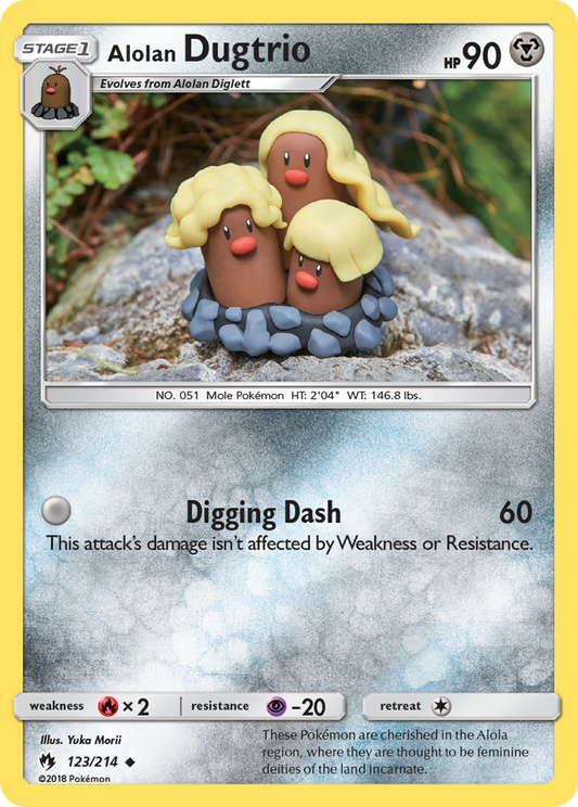 Alolan Dugtrio (123/214) [Sun & Moon: Lost Thunder][Yuka Morii]