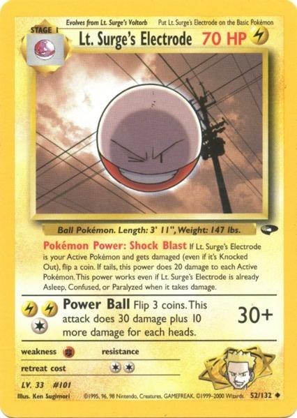 Électrode du lieutenant Surge (52/132) [Gym Challenge] 