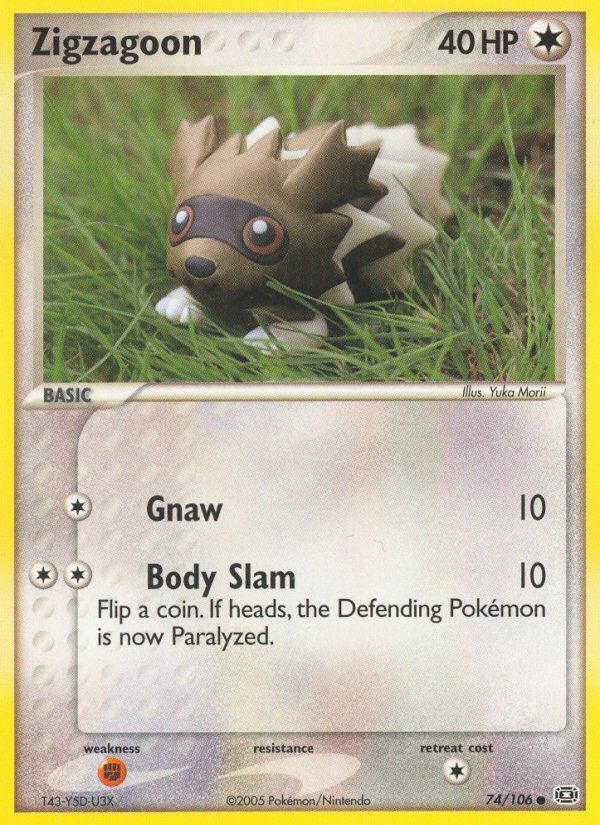 Zigzagoon (74/106) [EX: Emerald][Yuka Morii]