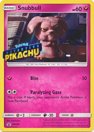 Snubbull Detective (Pikachu Stamped) (SM200) [Sun &amp; Moon: Black Star Promos] 