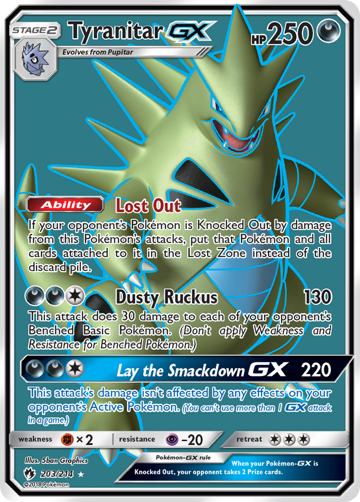 Tyranitar GX (203/214) [Soleil et Lune : Tonnerre Perdu] 
