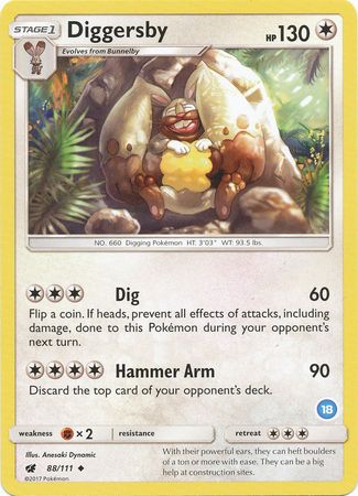 Diggersby (88/111) (Deck Exclusive #18) [Sun &amp; Moon: Trainer Kit - Alolan Ninetales] 