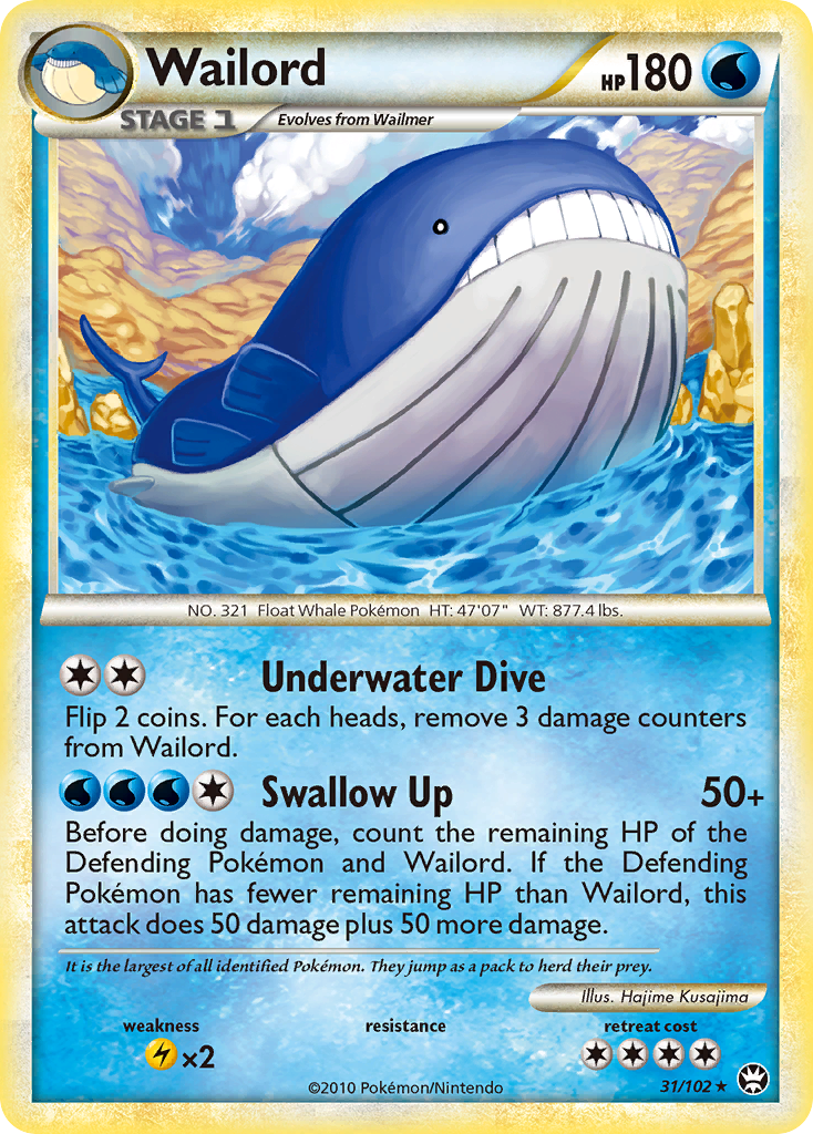 Wailord (31/102) [HeartGold &amp; SoulSilver: Triomphant] 