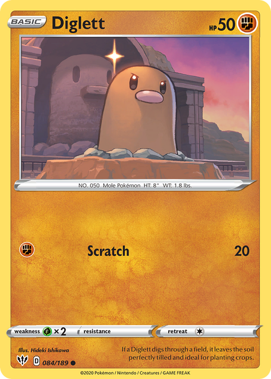 Diglett (84/189) [Épée et Bouclier : Ténèbres en feu] 