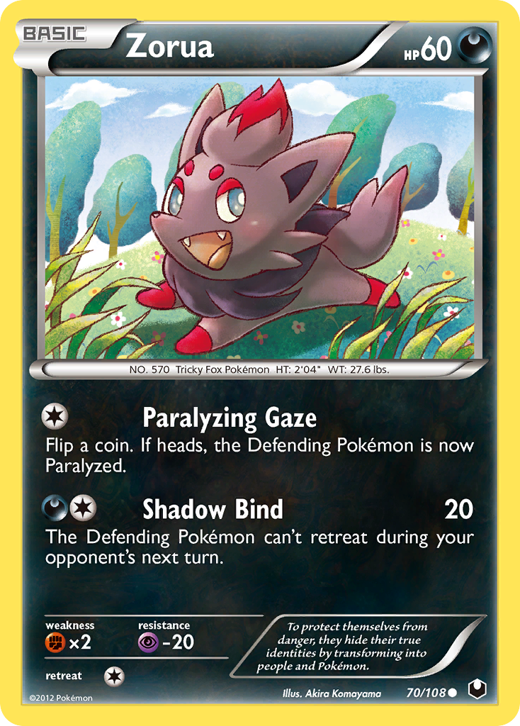 Zorua (70/108) [Noir &amp; Blanc : Explorateurs sombres] 