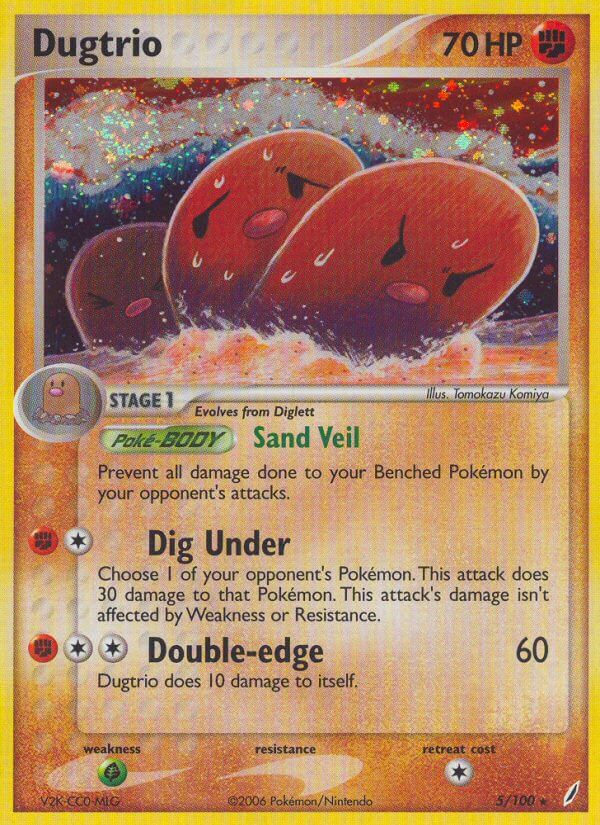 Dugtrio (5/100) (Thème Deck Exclusif) [EX : Crystal Guardians] 
