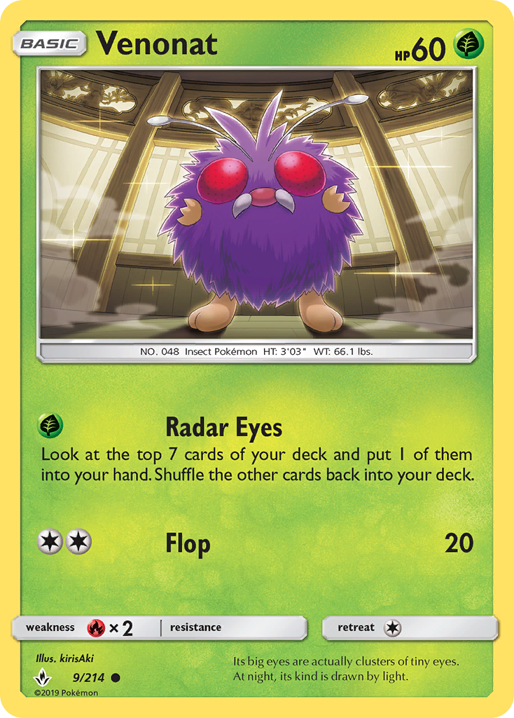 Venonat (9/214) [Soleil et Lune : liens ininterrompus] 