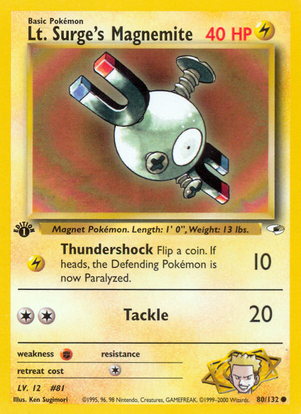 Magnemite du lieutenant Surge (80/132) [Gym Heroes 1st Edition] 