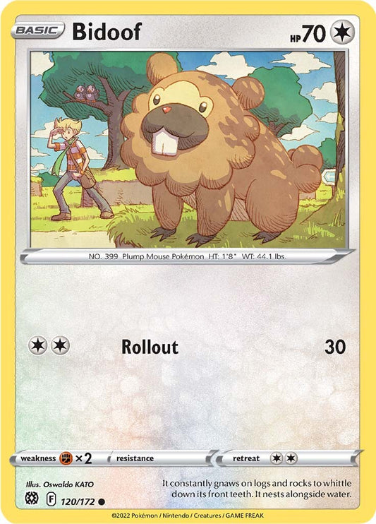 Bidoof (120/172) [Épée et Bouclier : Étoiles Brillantes] 