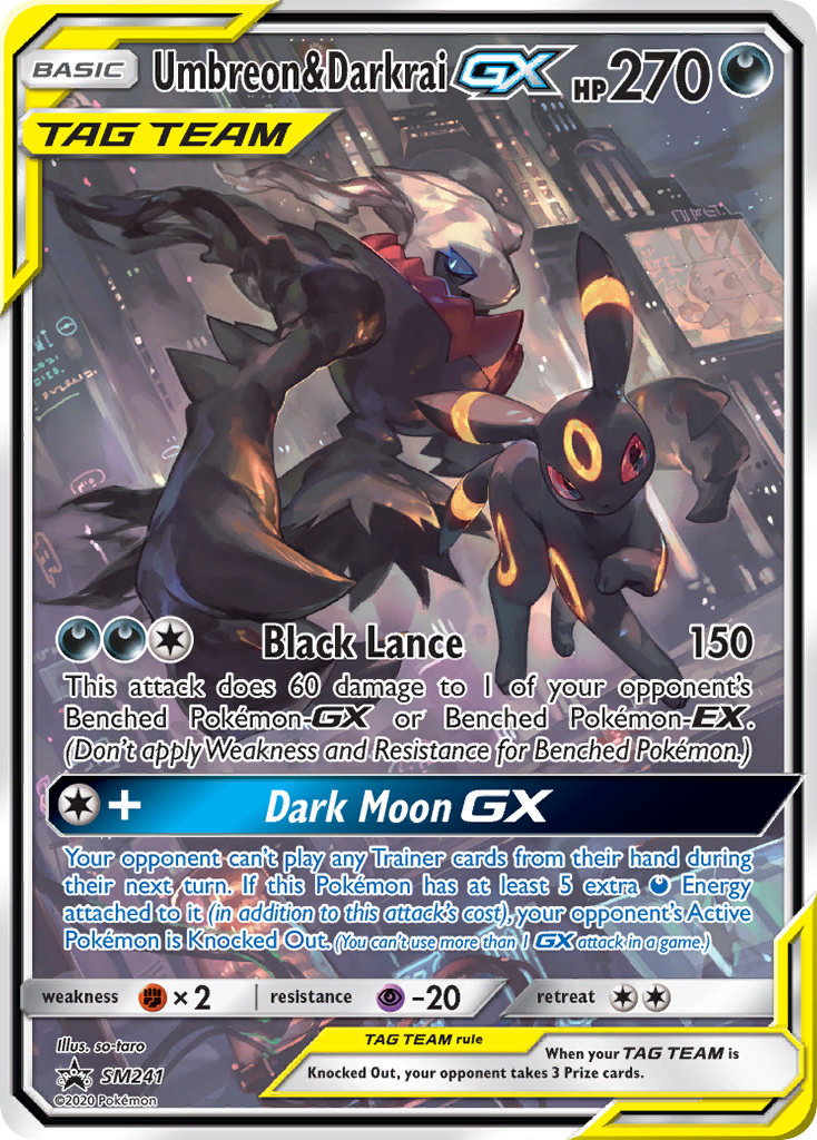 Umbreon &amp; Darkrai GX (SM241) (Carte Jumbo) [Soleil et Lune : Promotions Black Star] 