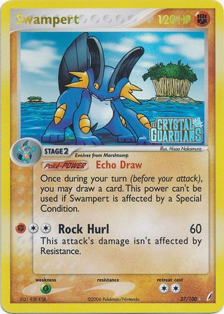 Swampert (27/100) (estampillé) [EX : Crystal Guardians] 