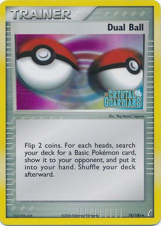 Double balle (78/100) (estampillée) [EX : Crystal Guardians] 