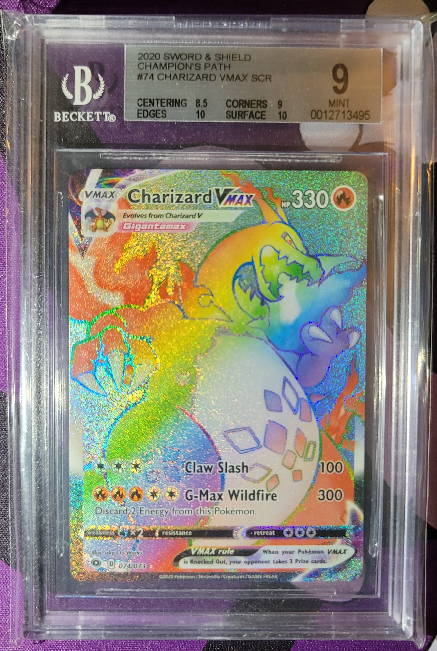 [BGS] 9.0 MINT CHARIZARD VMAX (74/073) [SWORD & SHIELD: CHAMPION'S PATH]