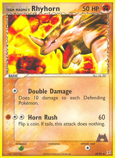 Rhyhorn de la Team Magma (38/95) [EX : Team Magma contre Team Aqua] 