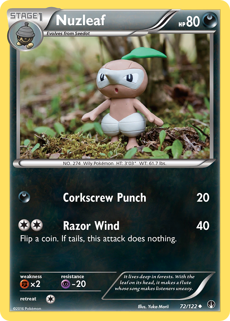 Nuzleaf (72/122) [XY: BREAKpoint][Yuka Morii]
