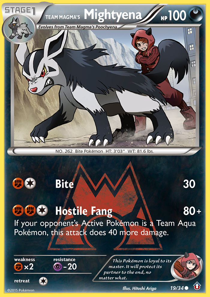 Mightyena de l'équipe Magma (19/34) [XY: Double Crisis] 