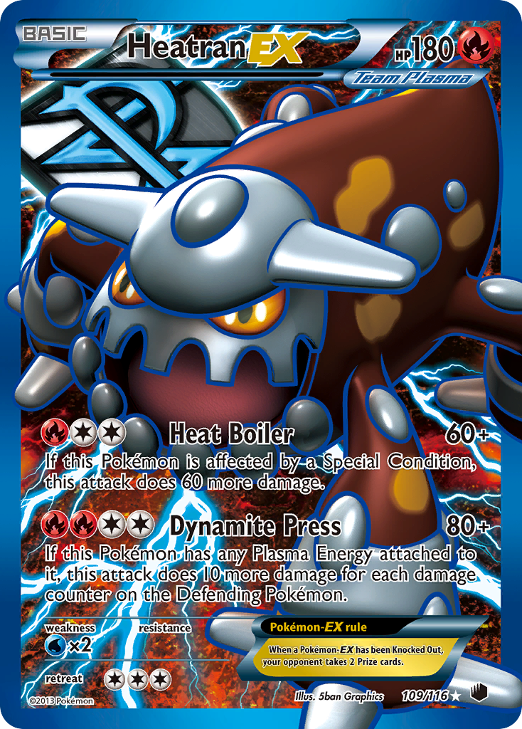 Heatran EX (109/116) [Noir et blanc : Plasma Freeze] 