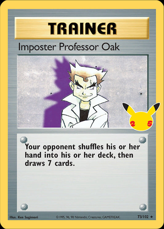 Imposteur Professeur Oak (73/102) [Célébrations : 25e anniversaire - Collection classique] 