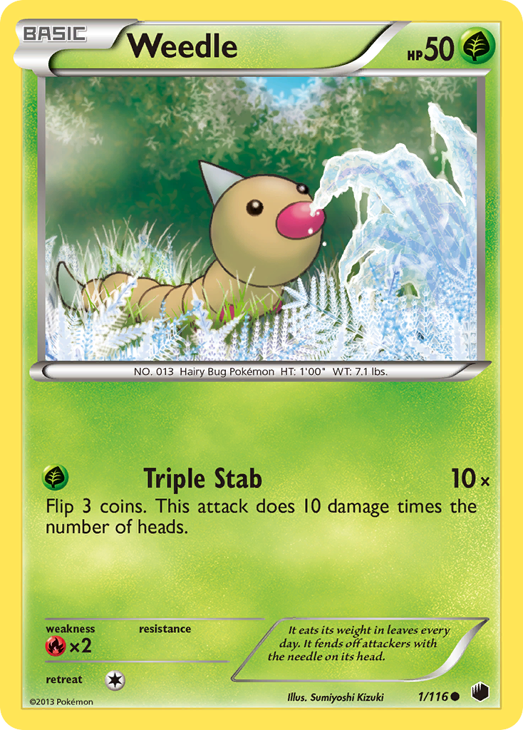 Weedle (1/116) [Noir &amp; Blanc : Plasma Freeze] 