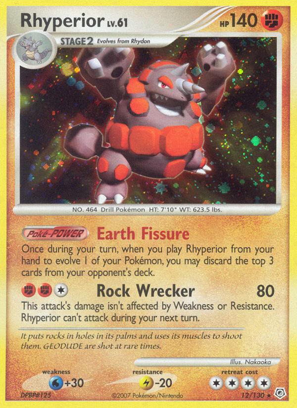 Rhyperior (12/130) [Diamant &amp; Perle : Ensemble de base] 