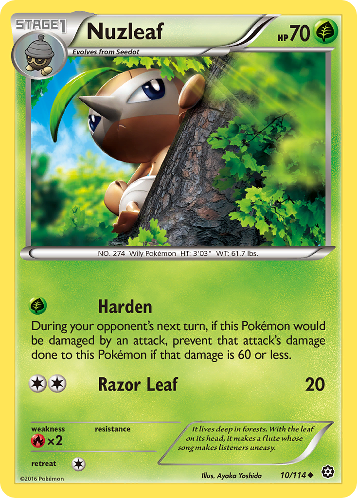 Nuzleaf (10/114) [XY : Siège de vapeur] 