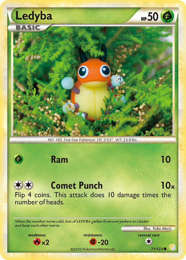 Ledyba (71/123) [HeartGold & SoulSilver: Base Set][Yuka Morii]