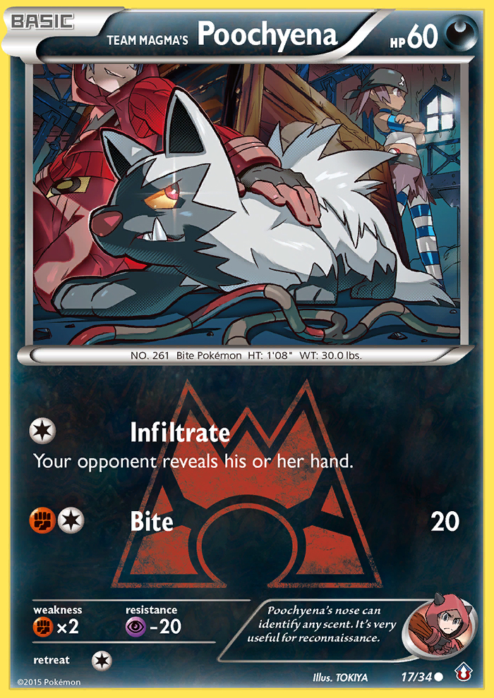 Poochyena de l'équipe Magma (17/34) [XY: Double Crisis] 