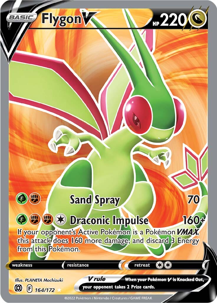 Flygon V (164/172) [Épée et Bouclier : Étoiles Brillantes] 