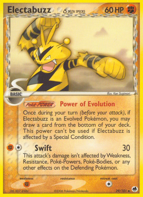 Electabuzz (29/101) (Espèce Delta) [EX : Dragon Frontiers] 