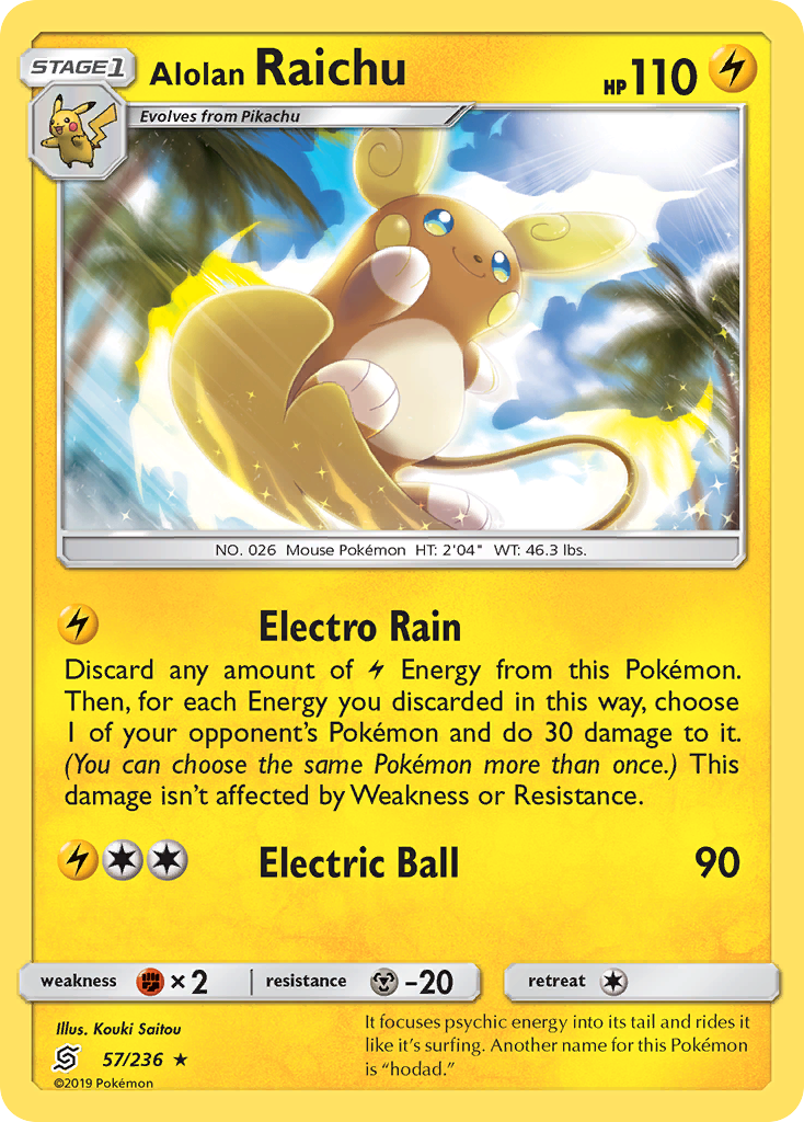 Alolan Raichu (57/236) [Soleil et Lune : Esprits Unifiés] 