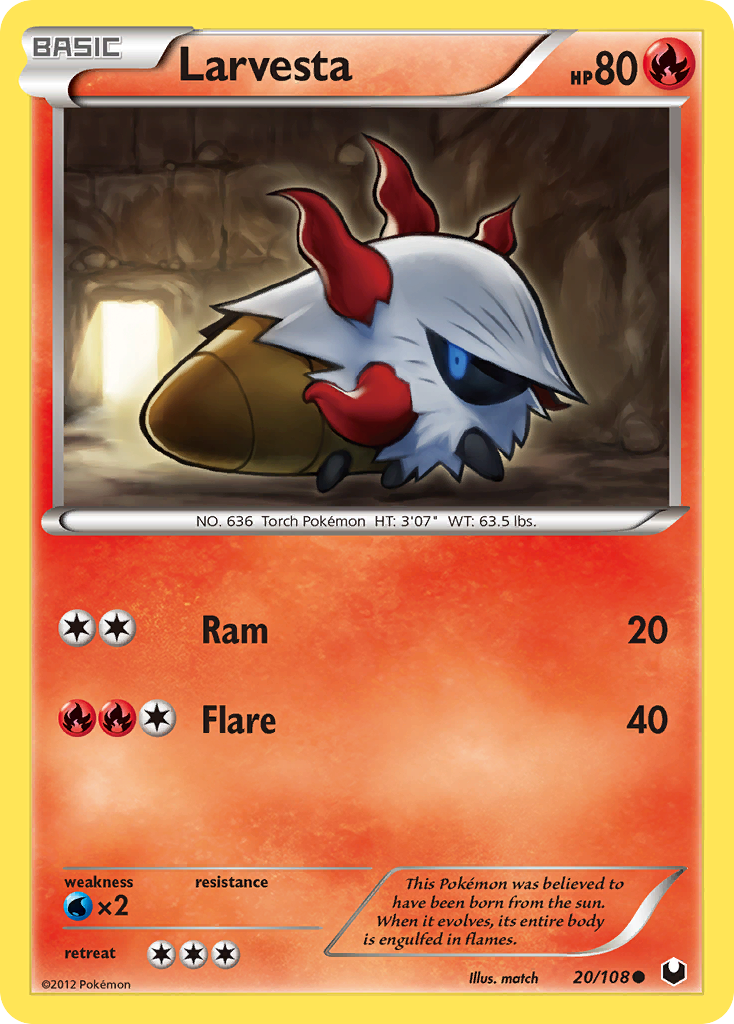 Larvesta (20/108) [Noir &amp; Blanc : Explorateurs sombres] 