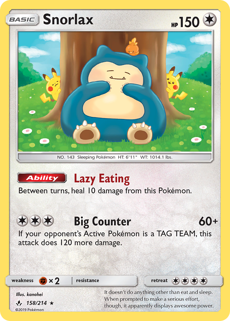 Snorlax (158/214) [Soleil et Lune : Liens ininterrompus] 