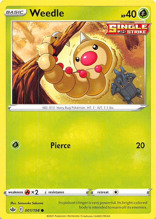 Weedle (001/198) [Épée et bouclier : Règne glaçant] 