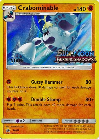 Crabominable (SM47) (Promotion d'avant-première du personnel) [Sun &amp; Moon: Black Star Promos] 