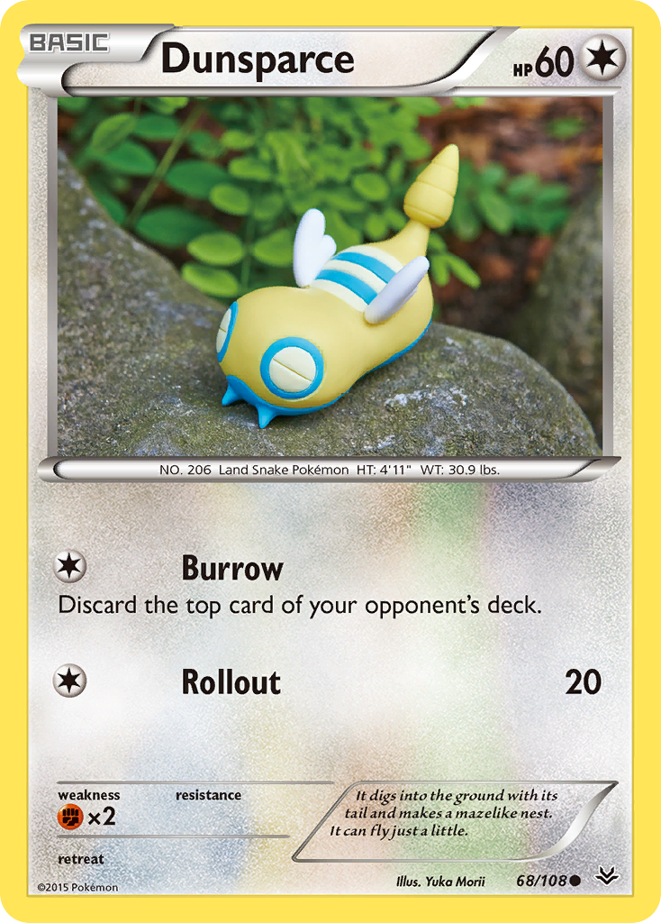 Dunsparce (68/108) [XY: Roaring Skies][Yuka Morii]