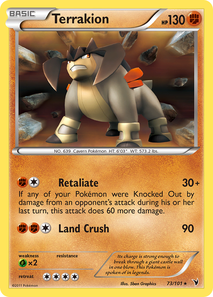Terrakion (73/101) [Noir &amp; Blanc : Nobles Victoires] 