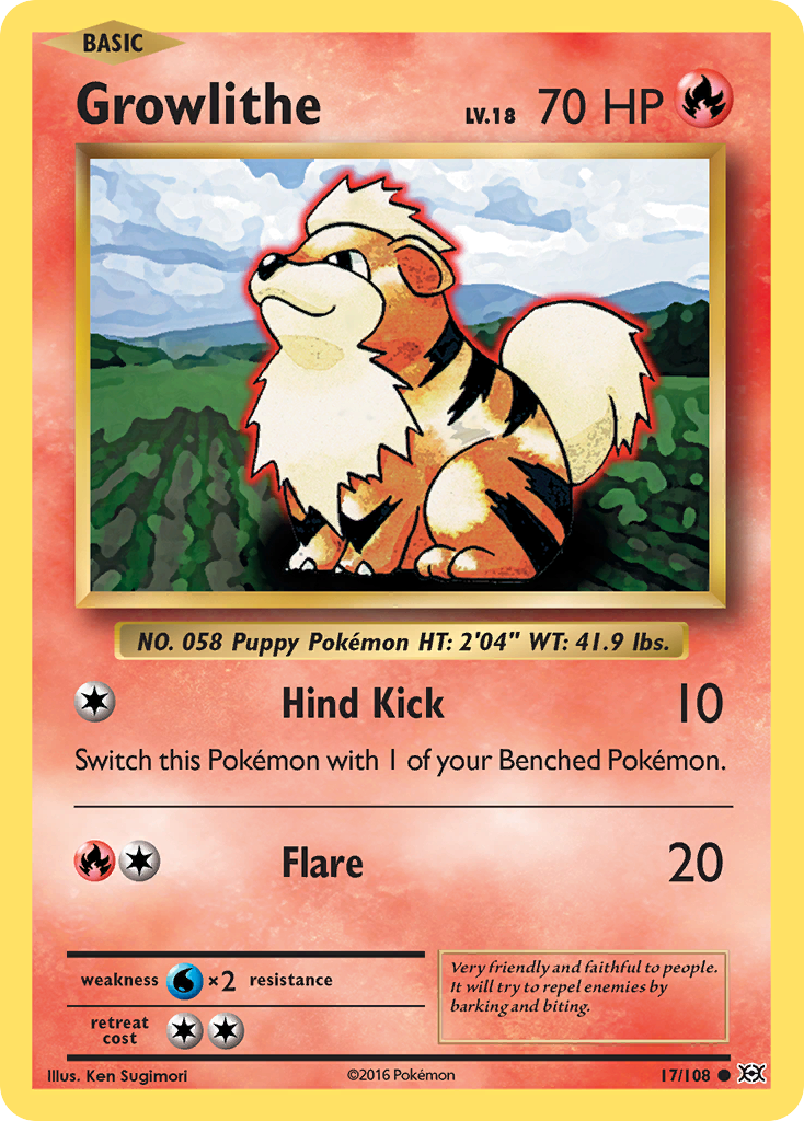 Growlithe (17/108) [XY : Évolutions] 