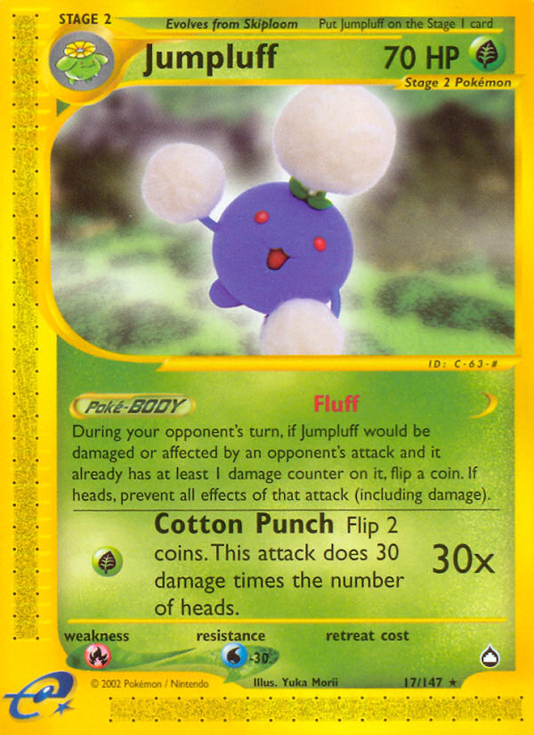 Jumpluff (17/147) [Aquapolis][Yuka Morii]