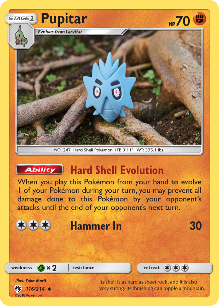Pupitar (116/214) [Sun & Moon: Lost Thunder][Yuka Morii]
