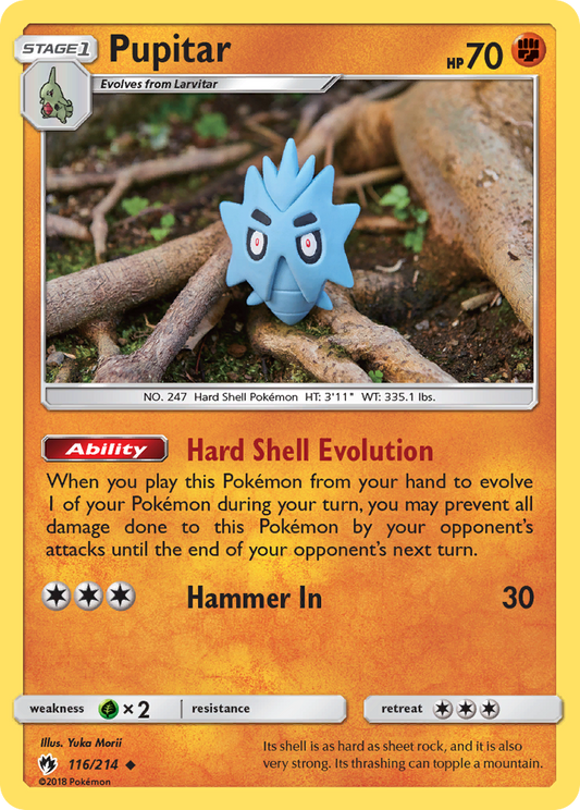Pupitar (116/214) [Sun & Moon: Lost Thunder][Yuka Morii]